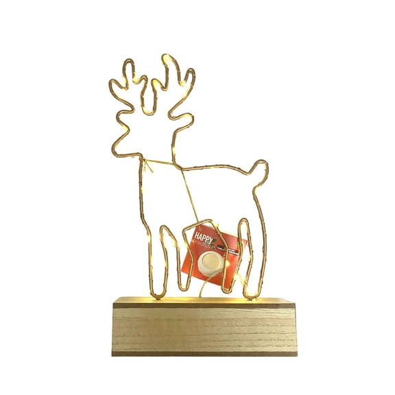 Happy Holidays Light-Up Tabletop Reindeer