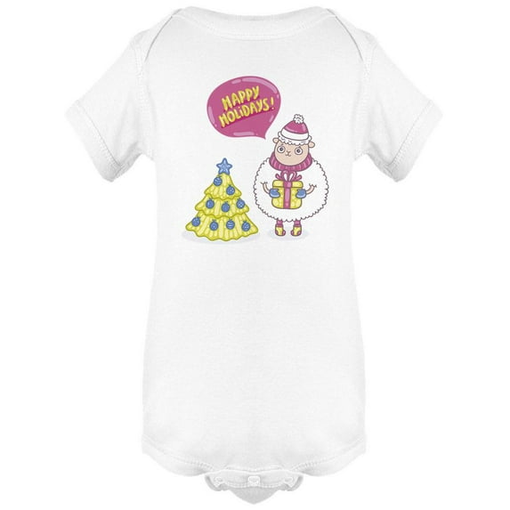 Happy Holidays Sheep! Bodysuit Infant -Image by Shutterstock, 12 Months