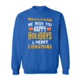 thumbnail image 1 of Happy Holidays Slogan Sweatshirt Men -Image by Shutterstock, Male Medium, 1 of 4