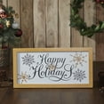thumbnail image 1 of Happy Holidays Snowflakes Framed Wall Hanging Sign 8x16, 1 of 5
