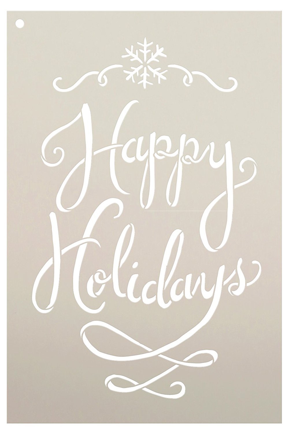 Happy Holidays Stencil by StudioR12 Festive Christmas Word Art ...