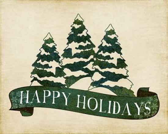 Happy Holidays Tree Canvas Art - Amy Cummings (24 x 30)