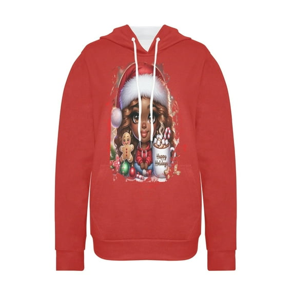 Happy Holidays Women's Fleece Hoodie (Size:XS;)