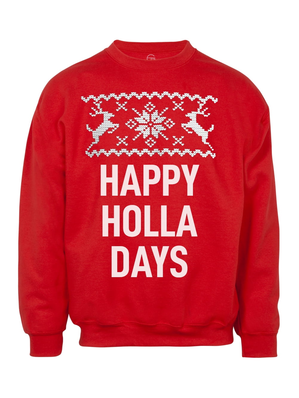 Happy Holla Days Christmas Ugly Sweater Red 4X Large Walmart