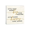 thumbnail image 1 of Happy Home Cream Script 5 x 5 Wood Tabletop Sign Plaque, 1 of 4