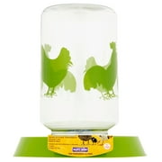 Happy Home Pet Products Plastic Chicken Feeder or Waterer, Green, 128oz Water, 8 lbs of Food 1 Count