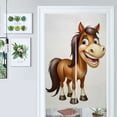 thumbnail image 1 of Happy Horse Cartoon Smile Door Curtain Nordic Living Room DoorCurtain Porch Partition Curtain Kitchen Rative Half Curtain, 1 of 4