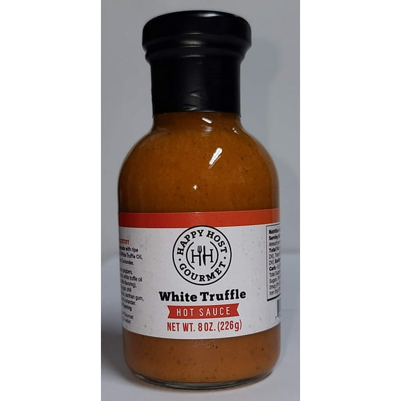 Happy Host Gourmet White Truffle Hot Sauce- LARGE 8 OZ BOTTLE