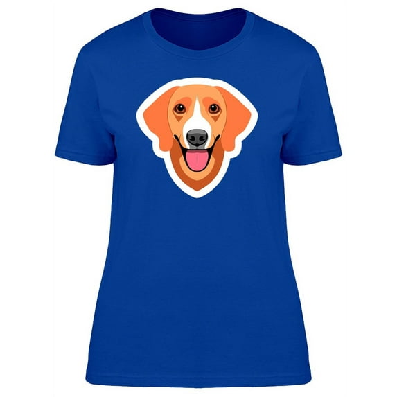 Happy Hound Sticker T-Shirt Women -Image by Shutterstock, Female Small