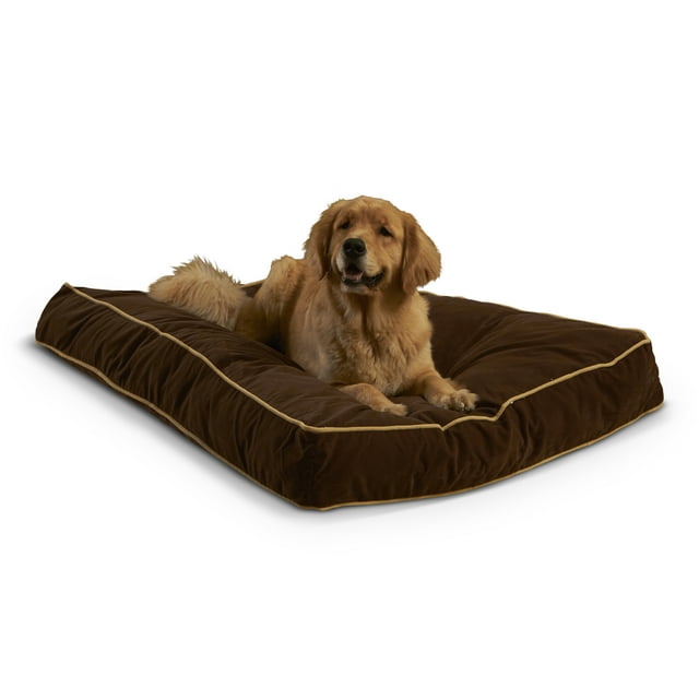 Happy Hounds Buster Rectangle Pillow Style Dog Bed, Cocoa, Large (48 x 36 in.)