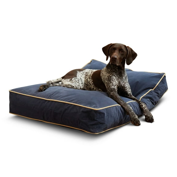 Happy Hounds Buster Rectangle Pillow Style Dog Bed, Denim, Medium (42 x 30 in.)