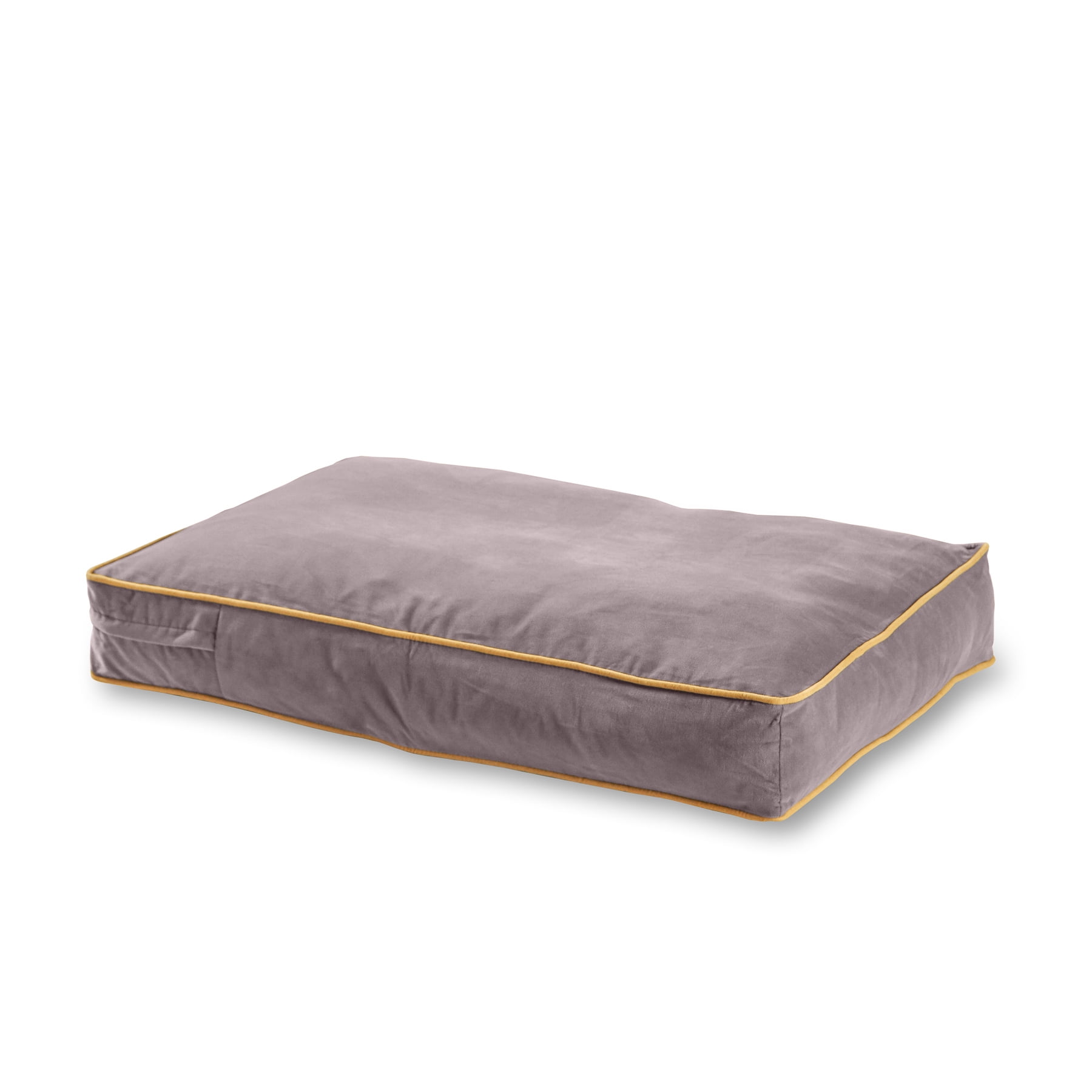 Large Smoke Gray Microfiber Pillow Style Dog Bed
