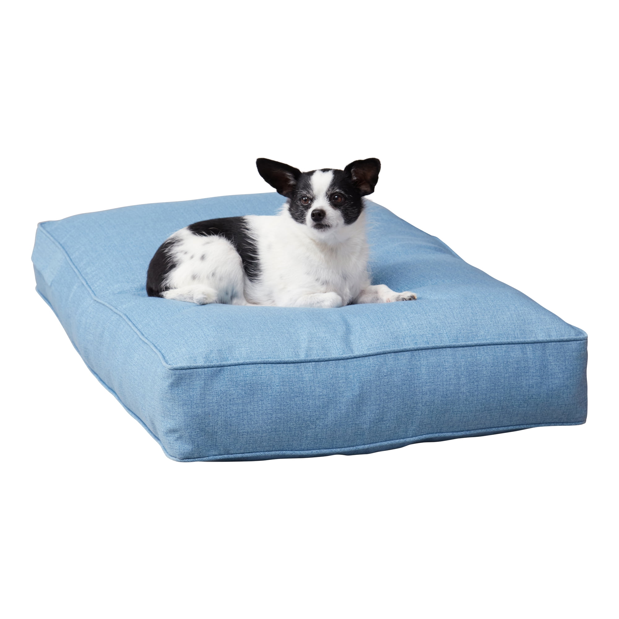 Happy Hounds Casey Indoor Outdoor Pillow Style Dog Bed Denim Small 36 x 24 in