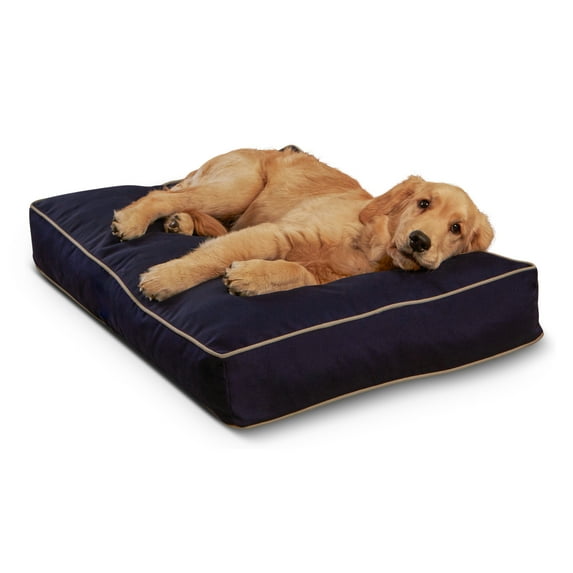Happy Hounds Casey Indoor/Outdoor Pillow Style Dog Bed, Navy, Small (36 x 24 in.)