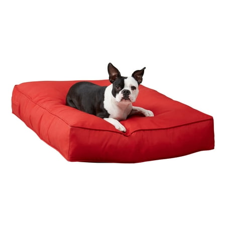 Happy Hounds Casey Indoor/Outdoor Pillow Style Dog Bed, Salsa, Medium (42 x 30 in.)