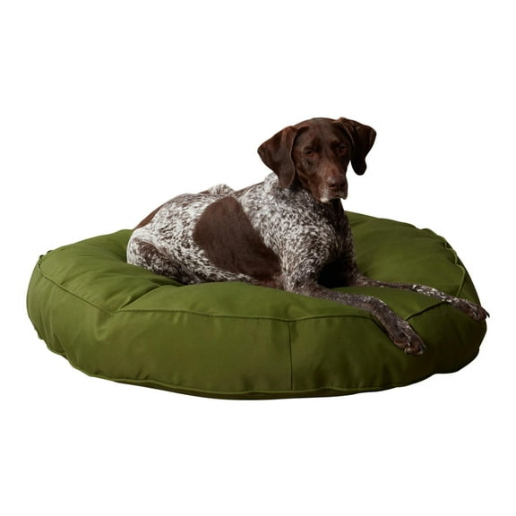 Happy Hounds Gordie Indoor/Outdoor Round Dog Bed, Large (42"), Hunter