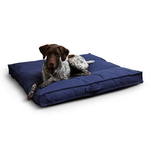 Happy Hounds Milo Square Tufted Dog Bed, Cobalt, Large (40 x 40 in.)
