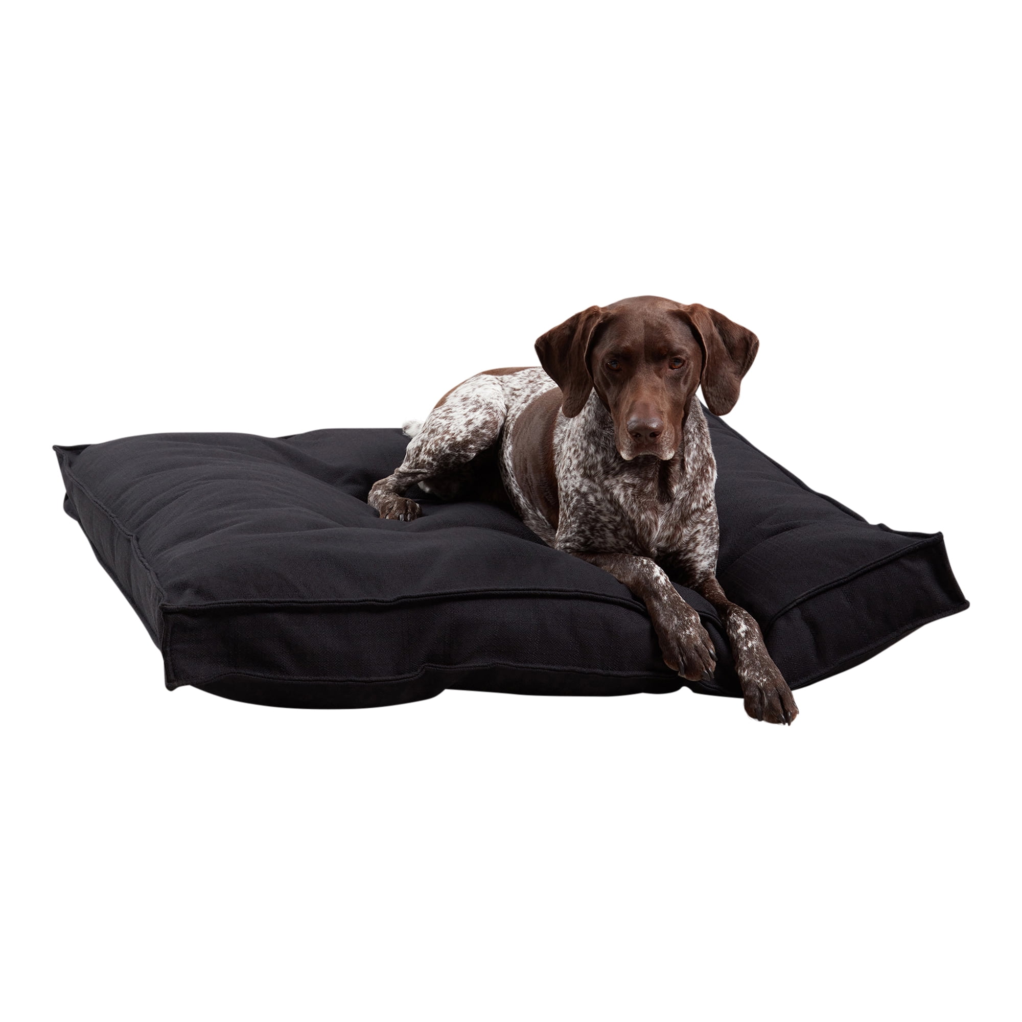 Happy Hounds Milo Square Tufted Pillow Dog Bed Black Large 40 x 40 in. Walmart