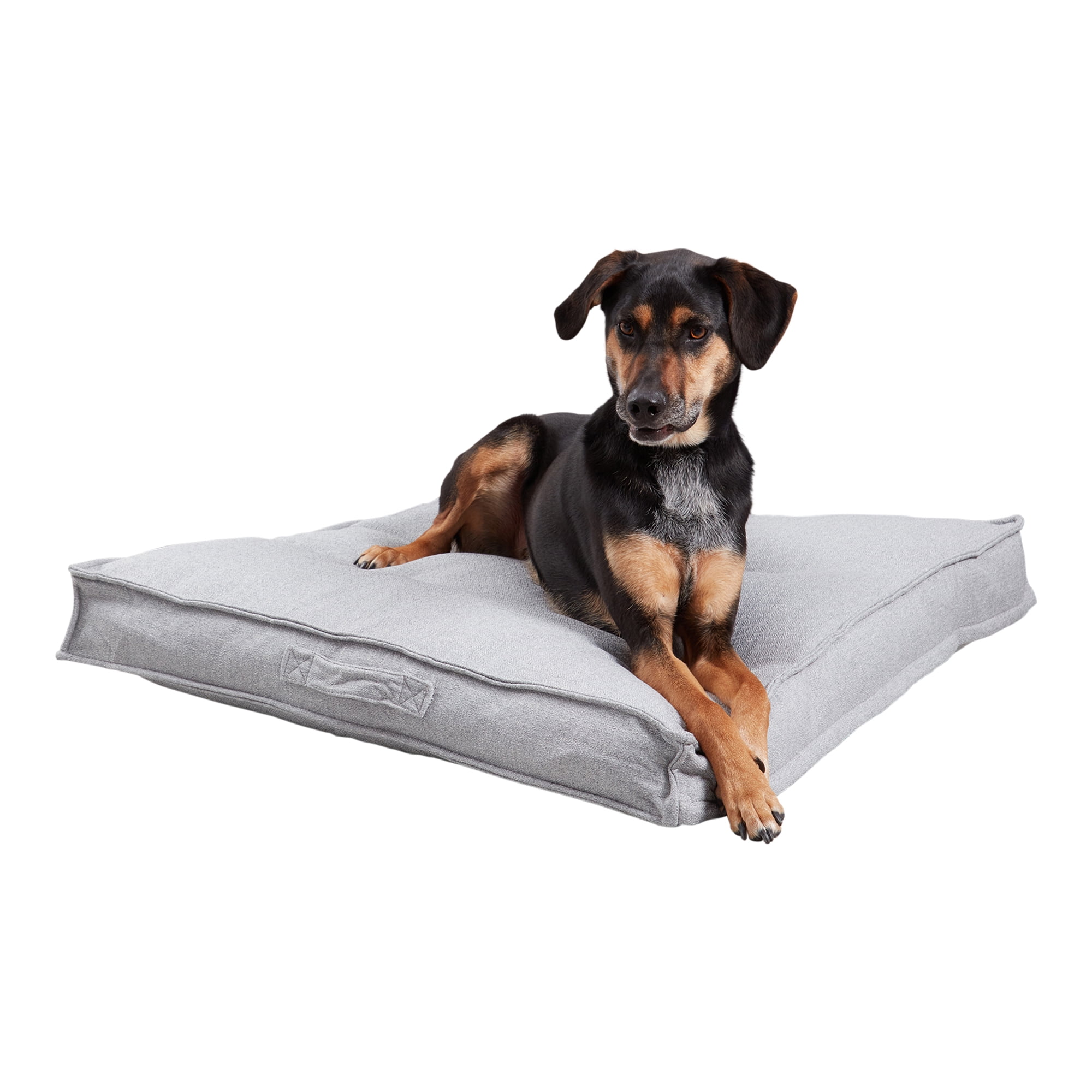 Happy Hounds Milo Square Tufted Pillow Dog Bed- Cement- Medium (32