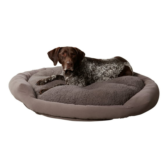 Happy Hounds Murphy Deluxe Donut Dog Bed, Gray, Large (42 x 42 in.)