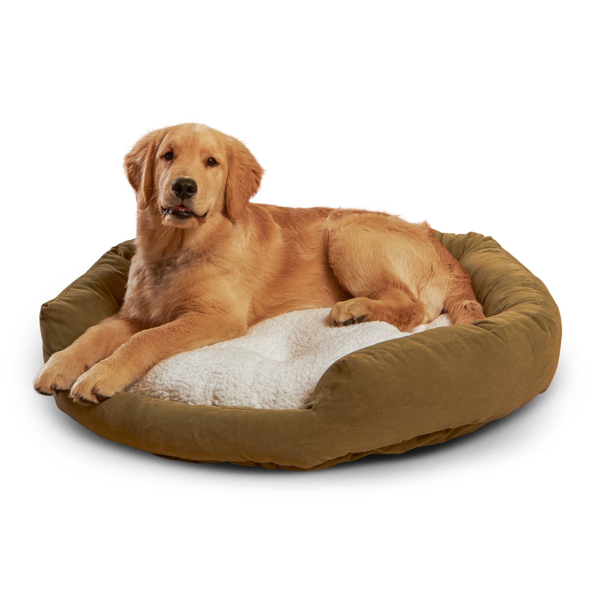Happy Hounds Murphy Deluxe Donut Dog Bed, Moss, Medium (32 x 32 in.)