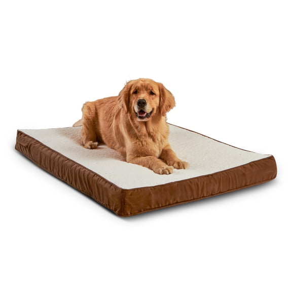 Happy Hounds Oscar Sherpa Orthopedic Dog Bed, Latte, Large (48 x 36 in.)