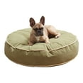 thumbnail image 1 of Happy Hounds Scout Round Reversible Pillow Dog Bed, Moss, Small, 1 of 7