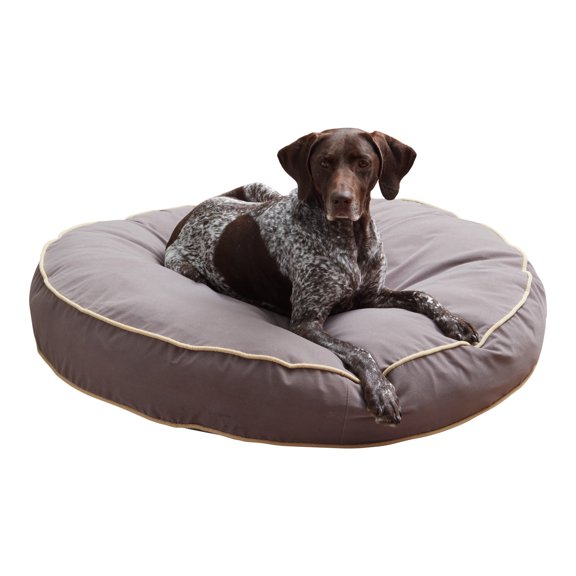 Happy Hounds Scout Round Reversible Pillow Dog Bed, Smoke, Large