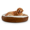thumbnail image 1 of Happy Hounds Scout Sherpa Round Pillow Dog Bed, Latte, Large (42 x 42 in.), 1 of 9
