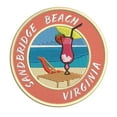 thumbnail image 1 of Happy Hour! At Sandbridge Beach, Virginia USA 3.5 Inch Iron Or Sew On Embroidered Fabric Badge Patch Ocean Beach, Salt Life Iconic Series, 1 of 2