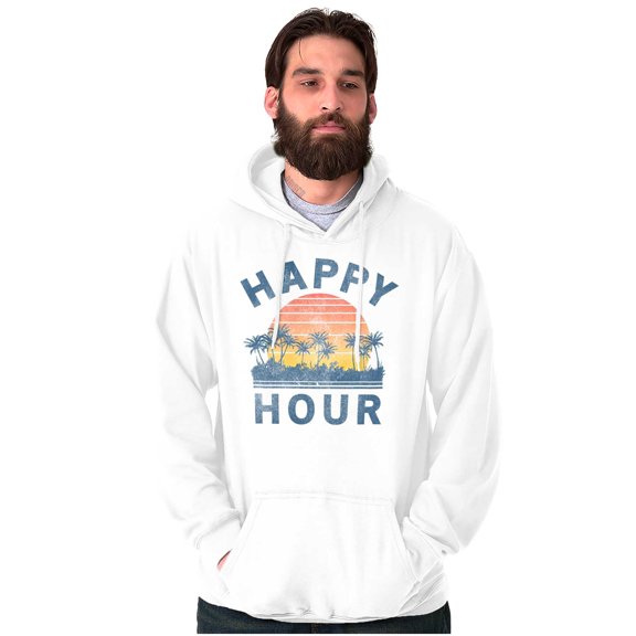 Happy Hour Beach Vacay Vibes Drinking Hoodie Sweatshirt Women Men Brisco Brands M