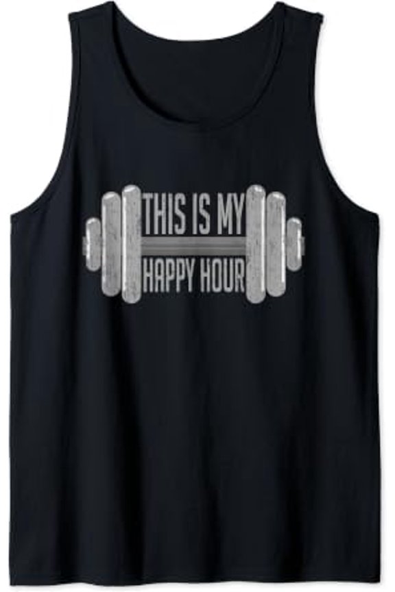 Happy Hour Gym Exercise Workout Tank Top Size S-3XL