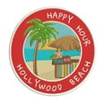 thumbnail image 1 of Happy Hour! Hollywood Beach, Florida 3.5 Inch Iron Or Sew On Embroidered Fabric Badge Patch Ocean Beach, Salt Life Iconic Series, 1 of 2