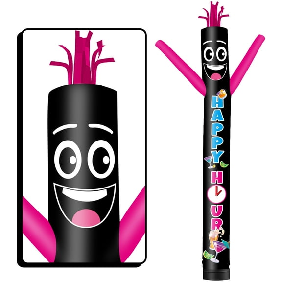 Happy Hour Inflatable Tube Man Wacky Wavy Dancing Guy for Outdoor Decoration Advertising Business Promotion (Blower Not Included)