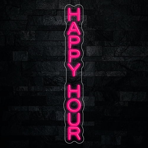 Happy Hour LED Neon Sign 4"L x 27"H #33160