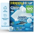 thumbnail image 1 of Happy Hour Laundry Detergent Sheets Eco Friendly Color Safe 60 Sheets 120 Loads Fresh Scent, 1 of 9