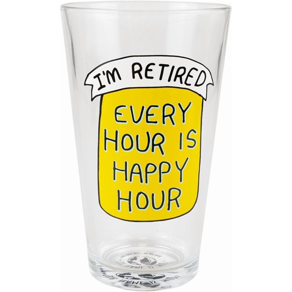 Happy Hour Retired Pint Glass Our Name Is Mud