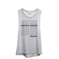 thumbnail image 1 of Happy Hour Squad Women's Fashion Sleeveless Muscle Workout Yoga Tank Top Sport Grey X-Large, 1 of 3