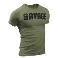 thumbnail image 1 of Happy Hour T-Shirt for Men Crossfit Workout Weightlifting Funny Gym Tshirt (Large, 11. Savage Military), 1 of 4