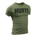 thumbnail image 1 of Happy Hour T-Shirt for Men Crossfit Workout Weightlifting Funny Gym Tshirt (Small, 9. Everything Hurts Military), 1 of 4