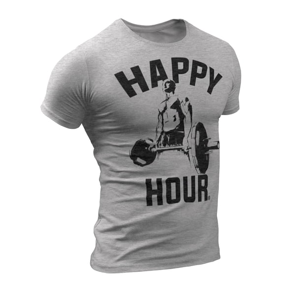 Happy Hour Workout Sport T Shirt Ideal for Gym, Crossfit, Running
