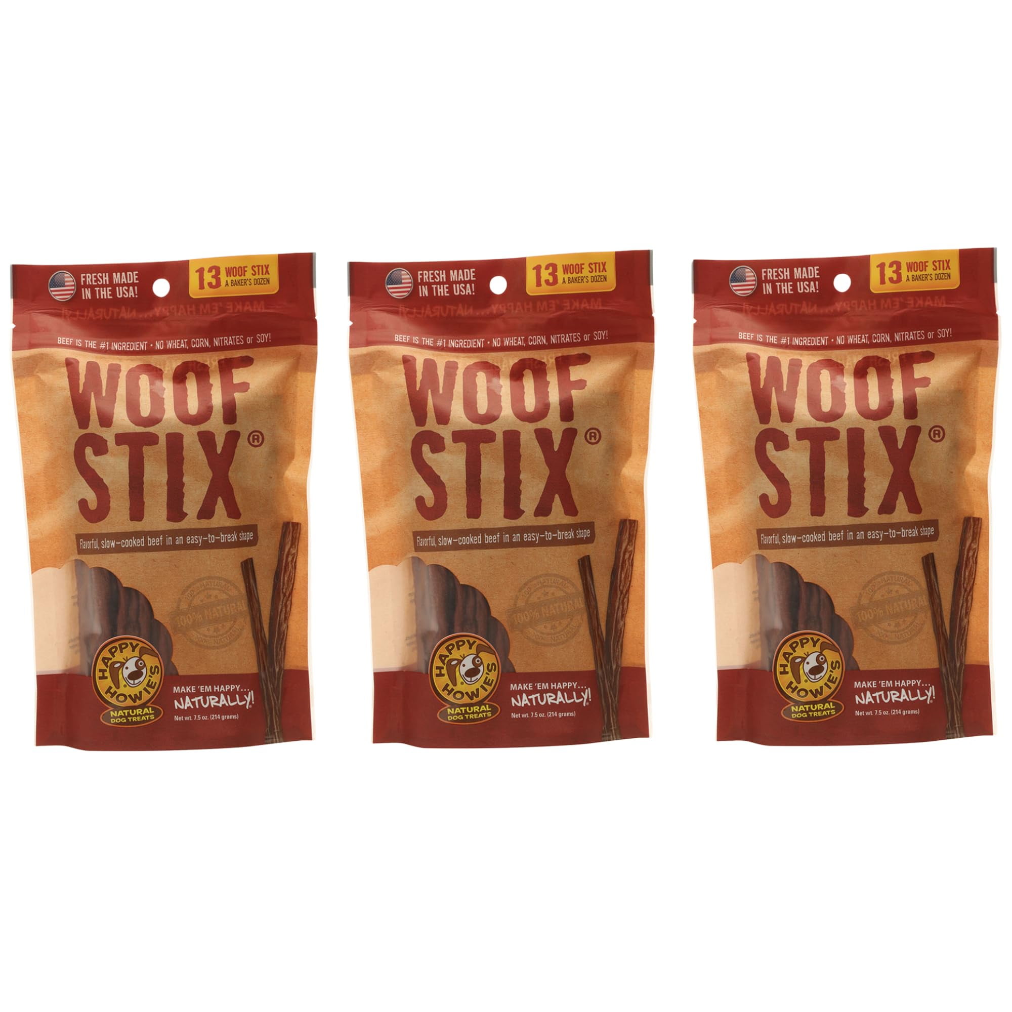 Happy Howie's Woof Stix - Healthy Dog Treats, Flavorful Slow Cooked ...