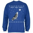 thumbnail image 1 of Happy Howl-idays Holidays Wolf Ugly Christmas Sweater Mens Sweatshirt, 1 of 1