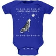 thumbnail image 1 of Happy Howl-idays Holidays Wolf Ugly Christmas Sweater Soft Baby One Piece Royal 0-3 M, 1 of 1