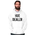 thumbnail image 1 of Hug Drug Dealer Funny Sarcastic Humor Unisex Plus Fleece Graphic Hoodie Brisco Brands 5X, 1 of 5