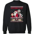 thumbnail image 1 of Happy Human Holiday Crewneck Santa Claus Christmas Unisex Outfit Color Black Small, 1 of 1