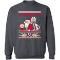 thumbnail image 1 of Happy Human Holiday Crewneck Santa Claus Christmas Unisex Outfit Color Charcoal Small, 1 of 1