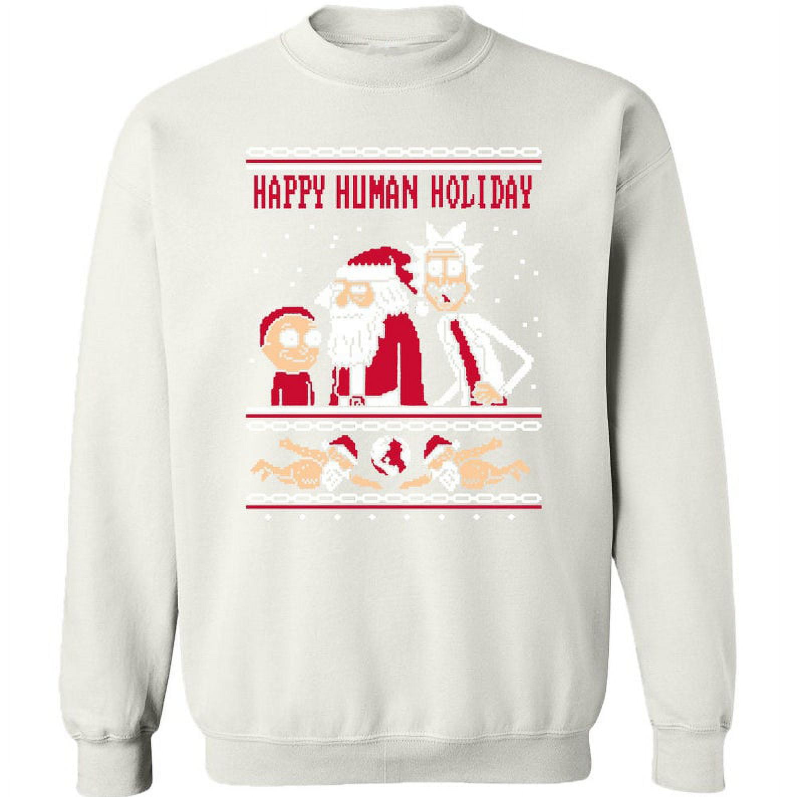 Happy Human Holiday Crewneck Santa Claus Christmas Unisex Outfit