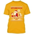 thumbnail image 1 of Happy Human Holiday Santa Christmas T-Shirt Color Gold 3X-Large, 1 of 2