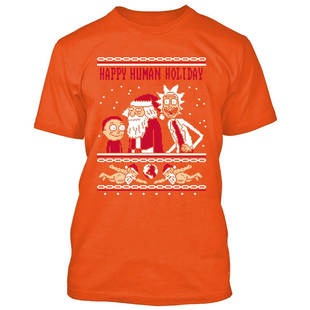 Happy Human Holiday Santa Christmas T-Shirt Color Irish Green